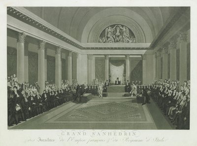 Az izraeliták nagy szanhedrinje I. Napóleontól, 1806. alkotó: Michel François Damame Demartrais