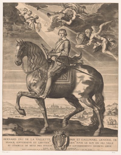 Bernard de Foix de la Valette, Epernon hercegének lovas portréja alkotó: Michel Lasne