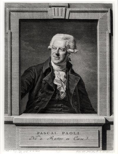Pascal Paoli portréja, metszett: Benoit Louis Henriquez (1732-1806) 1793 alkotó: Michel Martin Drolling
