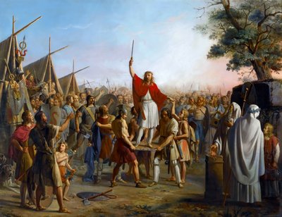 Pharamond, amelyet a frankok emeltek pajzsra alkotó: Michel Philibert Genod