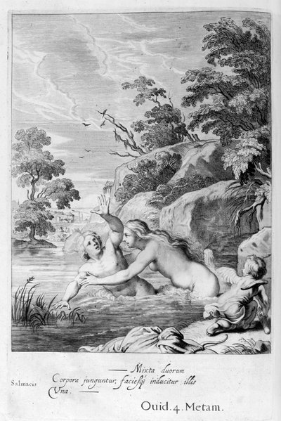 A Salmacis nimfa és Hermaphroditus, 1655 alkotó: Michel de Marolles