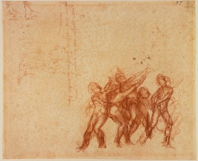 Aktfigurák tanulmányozása alkotó: Michelangelo (after) Buonarroti