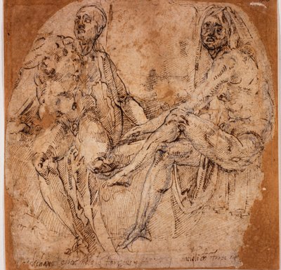 Aktok tanulmányai alkotó: Michelangelo (after) Buonarroti