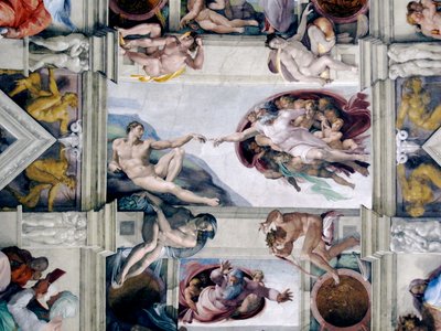 Ádám teremtése alkotó: Michelangelo