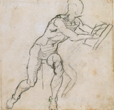 Meztelenül ülő férfi, c1490-1560 alkotó: Michelangelo Buonarroti