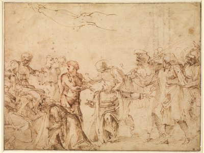 Krisztus Pilátus előtt alkotó: Michelangelo Buonarroti
