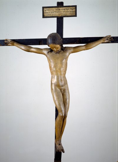 Feszület, 1492-94 körül (polikróm fa) alkotó: Michelangelo Buonarroti