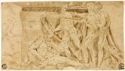 Noé részegsége alkotó: Michelangelo Buonarroti