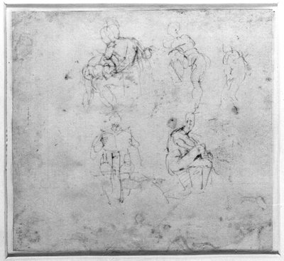 Ábratanulmány, 1511 körül alkotó: Michelangelo Buonarroti