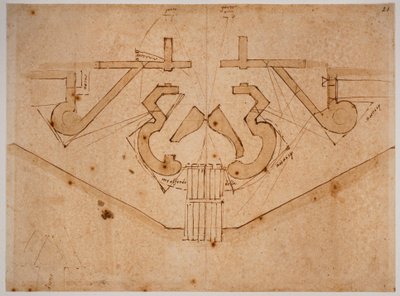 Erősítés kialakítása egy átjáróhoz alkotó: Michelangelo Buonarroti