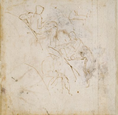 Négy ábratanulmány, c1490-1560 alkotó: Michelangelo Buonarroti