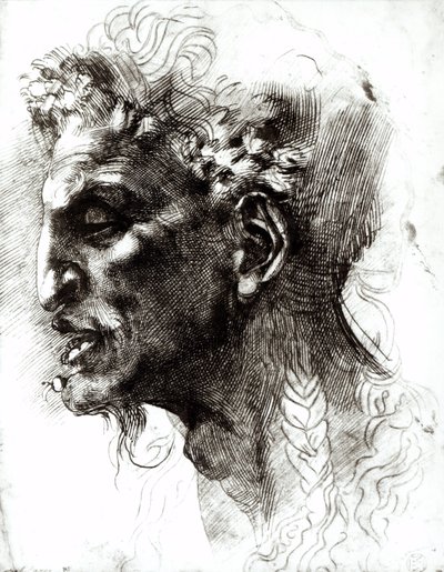Egy szatír feje alkotó: Michelangelo Buonarroti