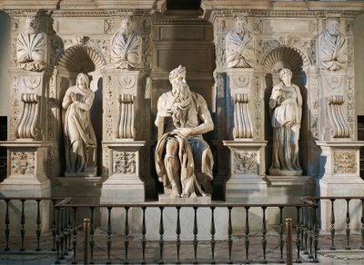 Olaszország, Róma, Szent Péter-bazilika, Ráhel, Mózes és Lea, részlet II. Julius sírjából, 1515 körül, Michelangelo (1475-1564) alkotó: Michelangelo Buonarroti