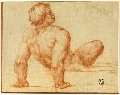Ülő férfi akt alkotó: Michelangelo Buonarroti