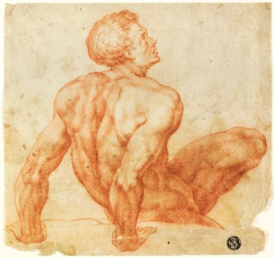 Ülő férfi akt alkotó: Michelangelo Buonarroti