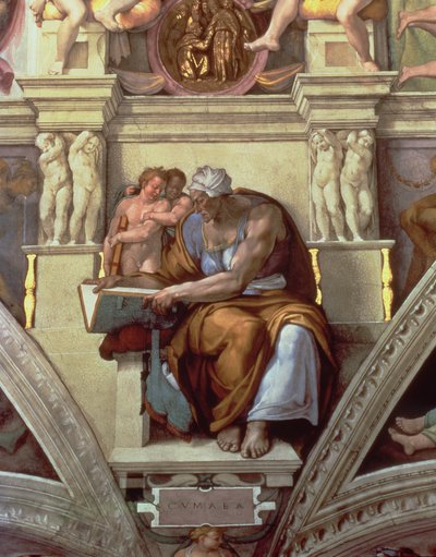 Sixtus-kápolna mennyezete: Kumai szibilla alkotó: Michelangelo Buonarroti