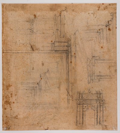 Ajtók és ablakok vázlatai alkotó: Michelangelo Buonarroti