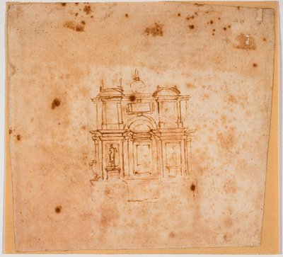 Az új sekrestye síremlékének tanulmányai alkotó: Michelangelo Buonarroti