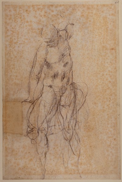 Tanulmány a feltámadt Krisztusért alkotó: Michelangelo Buonarroti