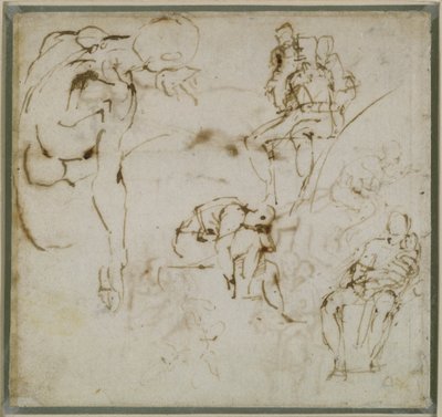 Study of Figures, 1511 körül alkotó: Michelangelo Buonarroti