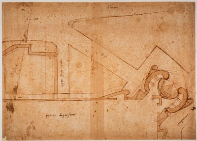 A Mindenszentek réti kapu erődítésének tanulmányozása alkotó: Michelangelo Buonarroti
