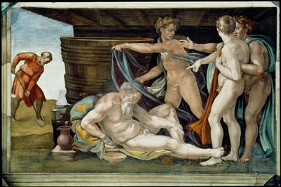A Sixtus-kápolna; mennyezeti freskók restaurálás után (freskó) alkotó: Michelangelo Buonarroti