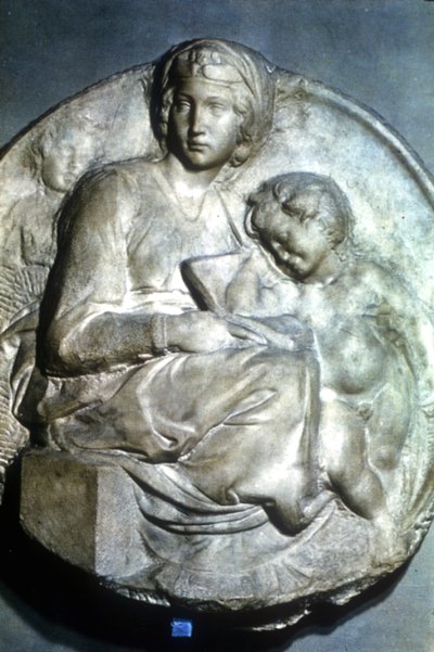 Szűz és gyermek, 1504-1505 alkotó: Michelangelo Buonarroti