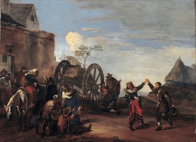 Bambocciata gyerekesség, 17. század első harmada. alkotó: Michelangelo Cerquozzi