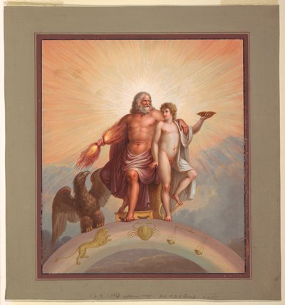 Zeusz és Ganymédész alkotó: Michelangelo Maestri