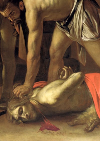 Keresztelő Szent János lefejezése, 1608 olaj, vászon részlet 127654 alkotó: Michelangelo Merisi Caravaggio