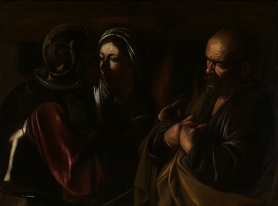 Szent Péter tagadása, 1610. alkotó: Michelangelo Merisi Caravaggio