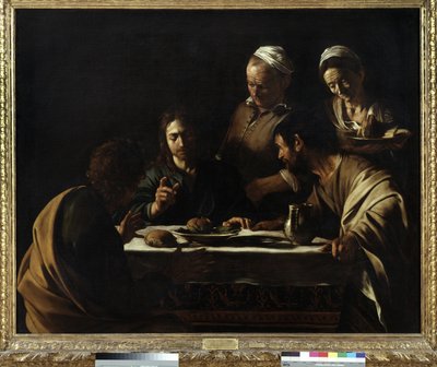Vacsora Emmausban, 1606 alkotó: Michelangelo Merisi da Caravaggio