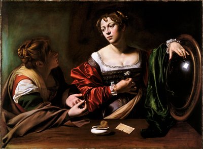 Márta és Mária Magdolna alkotó: Michelangelo Merisi da Caravaggio