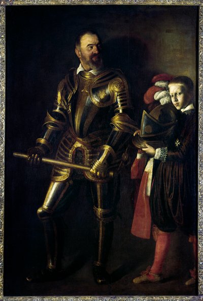 Alof de Wignacourt (1547-1622), a Máltai Lovagrend nagymesterének 1601-től 1622-ig tartó portréja és oldala Michelangelo Merisi festménye dit Le Caravaggio ou il Caravaggio (1571-1610) 1608 V. 1,94x1,34 m alkotó: Michelangelo Merisi da Caravaggio