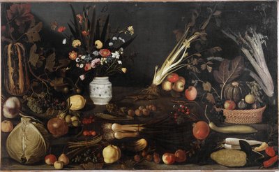 Csendélet virágokkal és gyümölcsökkel - olaj, vászon 1590 körül alkotó: Michelangelo Merisi da Caravaggio