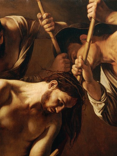 The Crowning with Thorns, 1603 körül (olaj, vászon) (507206 részlet) alkotó: Michelangelo Merisi da Caravaggio