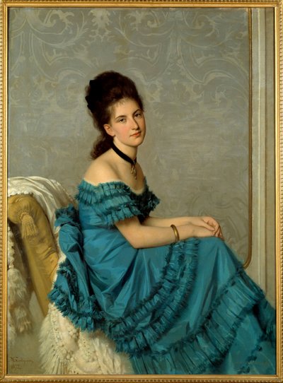 Adelaide Banti portréja. Michel Gordigiani (1830-1909) festménye alkotó: Michele Giordigiani