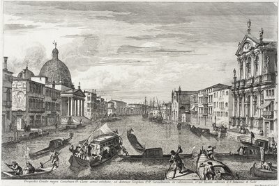 A Canal Grande San Simeone Piccolo és Santa Chiara között alkotó: Michele Marieschi