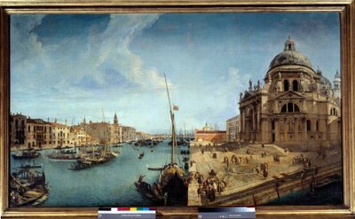 Kilátás a Grand Canal bejáratára és a velencei Üdvözlet templomra Michele Marieschi (1710-1741) festménye 18. század V. 1,25x2,13 m alkotó: Michele Marieschi