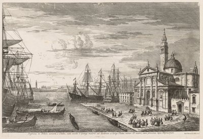 Velence látképe: Szent Márk-medence, 1741. alkotó: Michele Marieschi