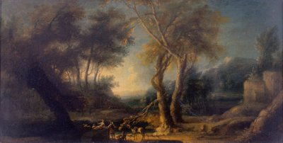 Sziklás táj, 1730 körül (olaj, vászon) alkotó: Michele Pagano