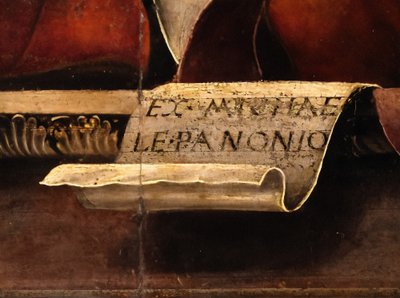 Thalia múzsa, részlet, 1456-57 körül (olaj és tempera, nyárfa) alkotó: Michele Pannonio