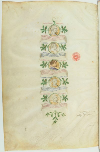 A Visconti család genealógiája (BNF, ms lat. 5888) btv1b10020318d, f36 alkotó: Michelino Molinari da Besozzo