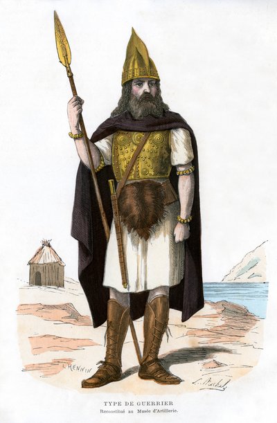 Harcos, esetleg gall vagy frank, 1882-1884. alkotó: Michelz
