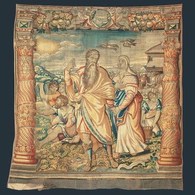 Paulus van Nieuwenhove "Noé élete" sorozatából készült brüsszeli bibliai kárpit, amely a bárkából való alászállást ábrázolja alkotó: Michiel I Coxie or Coxcie