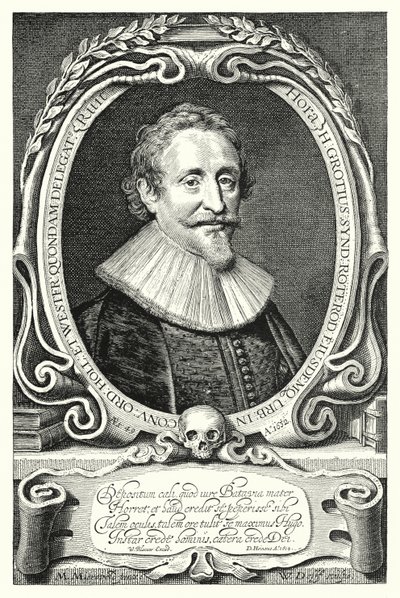 Hugo Grotius, holland jogtudós, teológus; filozófus és szerző (metszet) alkotó: Michiel Jansz. van (after) Miereveld