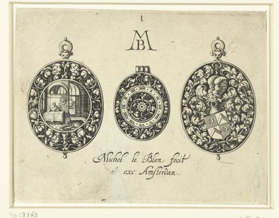 Két óraház és egy számlap, 1620-26 körül alkotó: Michiel Le Blon