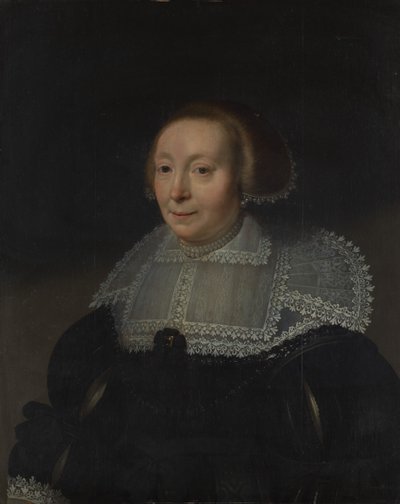 Csipkegalléros nő portréja, kb. 1632-35. alkotó: Michiel Jansz van Mierevelt