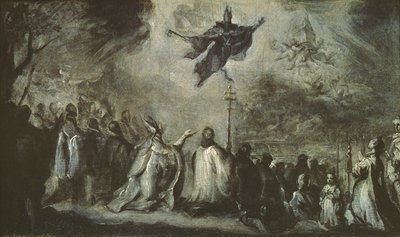 Szent Ágoston megjelenése alkotó: Miguel Jacinto Meléndez
