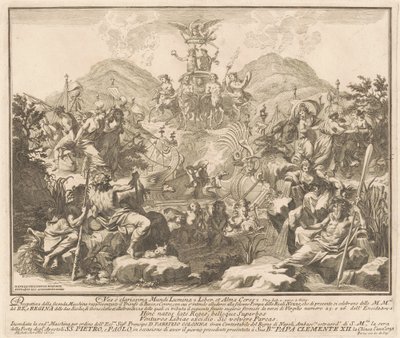 A Seconda Macchina Kína számára 1738: Bacchus és Ceres diadala alkotó: Miguel de Sorellò, after Carl Marcus Tuscher